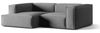 Micadoni Ecksofa Nuria 3-Sitzer Links Samt Grau Bild 2