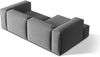 Micadoni Ecksofa Nuria 3-Sitzer Links Samt Grau Bild 4