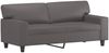 vidaXL 2-Sitzer-Sofa mit Zierkissen Grau 140 cm Kunstleder 3200868 Bild 4
