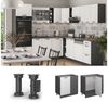 Eckunterschrank R-Line Weiß Landhaus 86 cm ohne Arbeitsplatte Vicco Bild 2
