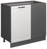 Eckunterschrank R-Line Weiß Landhaus 86 cm ohne Arbeitsplatte Vicco Bild 4