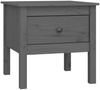 vidaXL Beistelltisch Grau 50x50x49 cm Massivholz Kiefer 813798 Bild 2