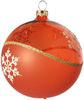 Weihnachtskugeln Set, 6 orange Kugeln Ø 8cm Kristallwelle, Thüringer Glas Weihnachtsschmuck Bild 2