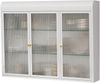 Wandvitrine mit 3 Glastüren, Metall & Glas, Weiß Bild 4