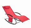SoBuy Swingliege Gartenliege mit Tasche und Kopfkissen atmungsaktiv und luftig Schaukelliege Sonnenliege Liegestuhl für Gärten, Höfe, Strände, Balkone Rot 150 kg Belastung OGS28-R Bild 2