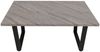 Esszimmertisch HWC-O61, Tisch Küchentisch Esstisch, Industrial MDF Metall 160x90cm ~ Marmor-Optik grau Bild 5