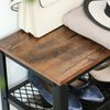 Vasagle Schuhbank mit 2 Ablagen, Holzspanplatten und Metall, vintagebraun-schwarz, 73 x 30 x 45 cm Bild 5
