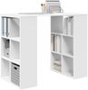 vidaXL Schreibtisch mit Regal Weiß 90 x 50 x 75 cm Holzwerkstoff 869506 Bild 3