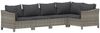 vidaXL 5-tlg. Garten-Lounge-Set mit Kissen Grau Poly Rattan 3187274 Bild 3