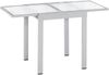 Amalfi Set 3tlg, 2 Klappsessel, Balkonausziehtisch 65 (130) x 65 cm matte Glasplatte, schwarz Bild 3