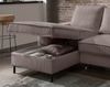 Polsterecke >Rube< Schlaffunktion, Stauraum, Cord grau-braun - 240x92x150cm (BxHxT) Bild 5