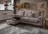 Polsterecke >Rube< Schlaffunktion, Stauraum, Cord grau-braun - 240x92x150cm (BxHxT) Bild 4