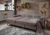 Polsterecke >Rube< Schlaffunktion, Stauraum, Cord grau-braun - 240x92x150cm (BxHxT) Bild 3