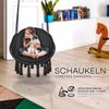 tillvex Hängesessel Schwarz mit großem Kissen 200kg zum Aufhängen | Hängestuhl Indoor & Outdoor | Hängekorb wetterfest | Schaukelkorb Bild 4