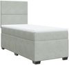 vidaXL Boxspringbett mit Matratze Hellgrau 80x200 cm Samt 3290756 Bild 2