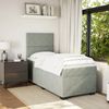 vidaXL Boxspringbett mit Matratze Hellgrau 80x200 cm Samt 3290756 Bild 3