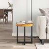 Couchtisch, Sofatisch 40 x 45 cm Massivholz Teak und Polyresin Bild 3