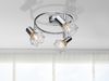 LED Deckenstrahler 3-flammig, Gitter Silber Chrom Industrial, Ø 25cm Bild 5