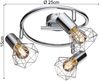 LED Deckenstrahler 3-flammig, Gitter Silber Chrom Industrial, Ø 25cm Bild 3