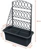 Spetebo Blumenkasten Kunststoff Blumenkasten anthrazit mit Rankgitter - 80x59 cm (Anzahl, 1 St, Stück), Rank-Pergola abnehmbar Bild 2
