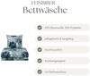 Biber Bettwäsche mit floralem Design - Einzelbettwäsche aus Baumwollmix 135x200 cm + 80x80 cm Bild 5