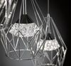 LED Pendelleuchte AMY 3-flammig mit Gitter Lampenschirmen Silber, Breite 76cm Bild 4