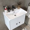 Roomart ADA Badmöbel Set– 2-teiliges Badezimmermöbel Set- Waschbecken mit Unterschrank - H 42 x B 35 x T 60 cm • Weiß Bild 5