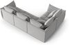 Micadoni Ecksofa Bloom 4-Sitzer Links Samt Grau Bild 3