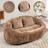 Bean Bag Sofa Lounger 150x95x63 cm, Kaffee Chenille, hohe Rückenlehne, Indoor/Outdoor Bild 4