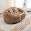 Bean Bag Sofa Lounger 150x95x63 cm, Kaffee Chenille, hohe Rückenlehne, Indoor/Outdoor Bild 3