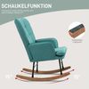 HOMCOM Schaukelsessel Stillsessel mit Hocker (Schaukelstuhl, 2-St, Schwingsessel), für Wohnzimmer, Schlafzimmer, 64L x 89B x 90H cm, Dunkelgrün Bild 4