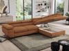 Mks Möbel 'Pedro L-Form' Ecksofa mit Schlaffunktion, verstellbaren Kopfstützen & Bettkasten, Orange, Stoff, rechts Bild 4