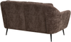 Sofa 2-Sitzer EIBY Chenillegewebe Dunkelbraun Bild 5
