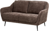 Sofa 2-Sitzer EIBY Chenillegewebe Dunkelbraun Bild 4