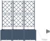vidaXL Garten-Pflanzgefäß 5 pcs Grau 120 x 120 x 142 cm Kunststoff 42002879 Bild 4