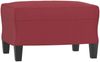 3-Sitzer Sofa, Couch Wohnzimmer mit Hocker Weinrot 180 cm Kunstleder Bild 4