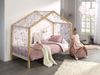 Hausbett mit Textilhimmel Kapua 210x97x170 Massivholz Natur Bild 3