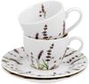DUO FLORAL 2er-Set Espressotassen 90 ml CLASSIC LAVENDER mit Untertassen, New Bone China Porzellan Bild 4