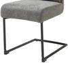Freischwinger Esszimmer 2er-Set AMSTERDAM-119 Stoffbezug hellgrau, Gestell schwarz matt, BxHxT: ca. 45 x 100 x 61 cm Bild 4