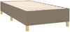 vidaXL Boxspringbett mit Matratze Stoff Taupe 80x200 cm, Härtegrad: H2 [3131789] Bild 4
