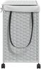 vidaXL Wäschekorb mit Rollen Weiß 60x35x60,5 cm Rattan 372043 Bild 5