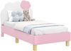 vidaXL Kinderbettgestell mit Kopfteil Rosa 70 x 140 cm PU 42011014 Bild 2