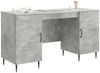 vidaXL Schreibtisch mit Tür Betongrau 142,5 x 50 x 75 cm Holzwerkstoff 3414606 Bild 2