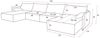 Wohnlandschaft U-Form mit Schlaffunktion HUNTER in Stoff Royal Grau Bild 2
