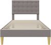 vidaXL Bettrahmen mit Kopfteil Taupe 100 x 200 cm Stoff 42027777 Bild 4