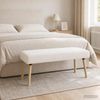 vidaXL Bank Uni Creme 110 x 40 x 46 cm Bouclé 42038412 Bild 3