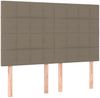 vidaXL Boxspringbett mit Matratze Taupe 140x200 cm Stoff 3137161 Bild 5