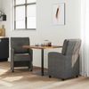 vidaXL Esszimmerstühle mit Rollen 2 pcs Schwarz 57 x 67 x 95 cm 42017839 Bild 3