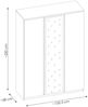 Kleiderschrank 3-türig in Eiche Nb. FORTALEZA-129, B/H/T ca. 155,3/220/58 cm Bild 4
