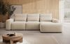 Selsey 'Carnos' Ecksofa mit Schlaffunktion, Lendenkissen, Chenille, Beige, rechts Bild 2
